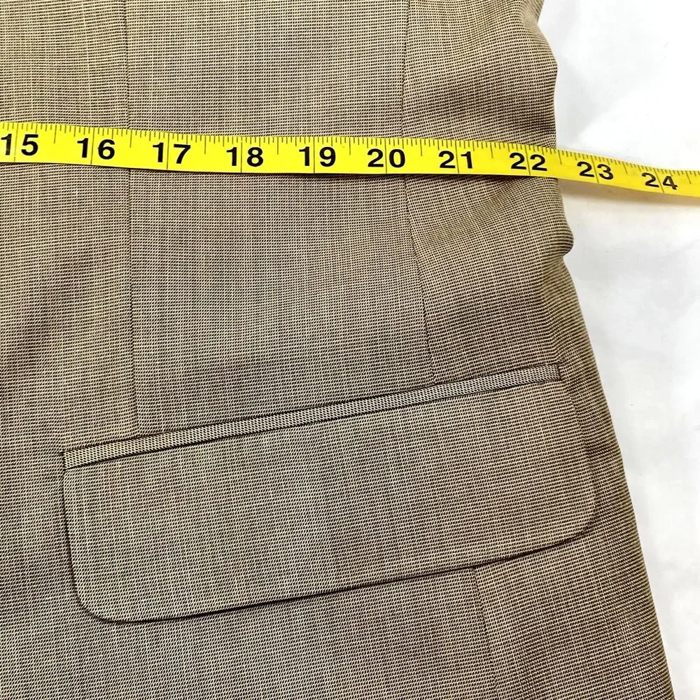 Saddlebred Sports Coat Nailhead Microcheck Beige Brown 44 Stanford Career Preppy